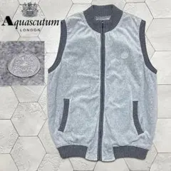 着心地抜群 アクアスキュータム パイル地 中綿ベスト スタンドカラー M