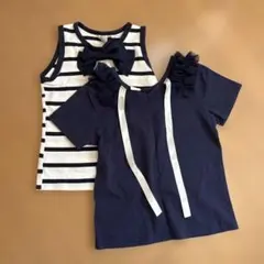 Bee des Bee ストライプタンクトップとTシャツセット 120のサムネイル