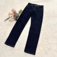 【ユニクロ】キッズ デニムストレートパンツ ジーンズ ダークブルー 150
