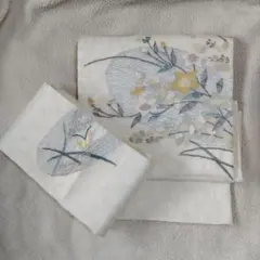 ランランもこりん様専用　花柄蝶刺繍付け帯