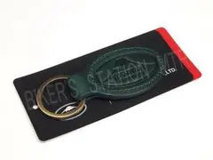 送料込　クシタニ　K4468　旧富士山レザーキーホルダー　ダークグリーン　牛革のサムネイル