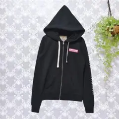 【HOLLISTER】パーカー（XS）フルジップ　ブラック　ジェンダーレス
