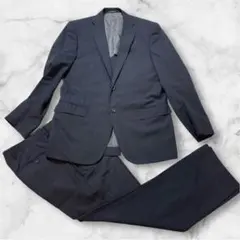 green label relaxing ネイビー ストライプ ビジネススーツ