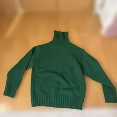 GU タートルネックニット グリーン