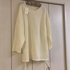 LEPSIM 7Gシアードロストチュニック ニット　ホワイト　新品　週末値下げ！