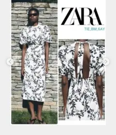 ZARAパフスリーブ ワンピース　サイズxs