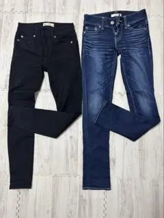 MOUSSY Gap スキニーデニム 24 ズボン セット インディゴ ブラック