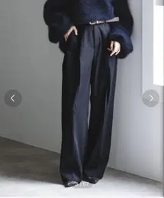NOBLE 【洗える】 エステルツイルストレッチスラックスパンツのサムネイル