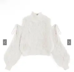 2Wayフェザーシャギーニットトップス【Kz312】