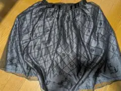 axes femme poetique チュールスカート 黒 猫と時計のサムネイル