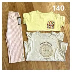 新品あり　140 女の子　UNIQLOTシャツ　ズボン　まとめ売り