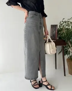 NICE CLAUP ストレッチデニムスカートのサムネイル