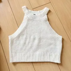 H&M DIVIDED ホワイト タンクトップ Sサイズ