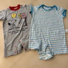 スヌーピーロンパース2点セット