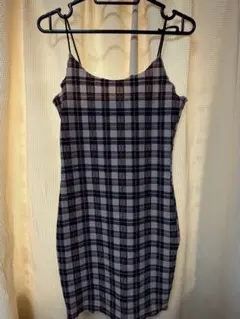 SHEIN チェック柄 キャミソール ミニワンピース S