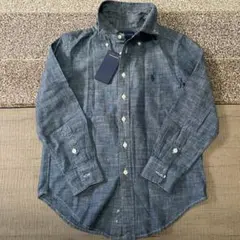 Ralph Lauren 長袖シャツ S 140cm ダークブルー 新品未使用