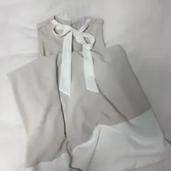 クロエ チュールワンピース ドレス リボン アイボリー 34 フランス製