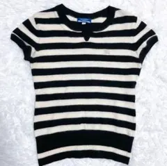 BURBERRY バーバリー ブルーレーベル 半袖 ニット アンゴラ混 M