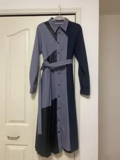 良品】UNITED TOKYO バイカラーワンピース M相当 ベルト付き - メルカリ