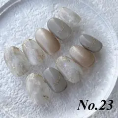 No.23 淡色ネイル ＊オーダーサイズ・カラー変更可能＊