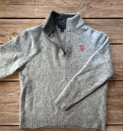 ランズエンド ハーフジップ ウールニット XL メンズ