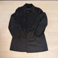 メンズ ステンカラーコート ブラック Mサイズ