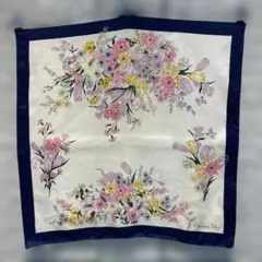 Christian Dior 花柄 シルクスカーフ