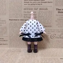 オビツ11服 レース付きドット柄ワンピース　ねんどろいどどーる
