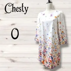 ⭐美品⭐Chesty　チェスティ　花柄ワンピース きれいめ　膝丈　日本製