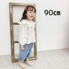 韓国ベビー服　チェリー柄トップス　長袖　春秋　可愛い　90　女の子　キッズ