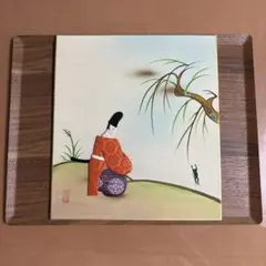 手作り押絵 『むかしばなし 日本民話 小野道風とカエル』