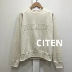 CITEN シテン FUTURE E. ロゴ エンボス スウェット トレーナー