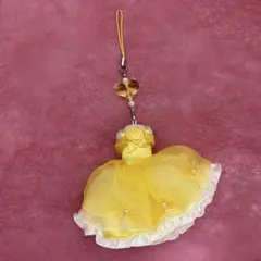 【ディズニー】美女と野獣 ベルのドレス携帯電話クリーナー ストラップ