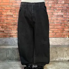 USA 古着 RUSTLER ブラックデニム ワイド baggy Y2K シティ