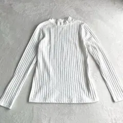 ローリーズファーム◇リブトップス カットソー ボトルネック インナー L