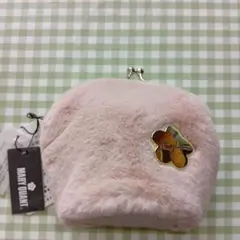 MARY QUANT ピンクがま口ポーチ