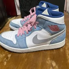 エアジョーダン1 Mid SE White/Hyper Royal/Red