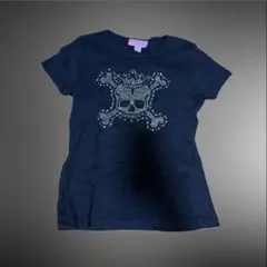 y2k ラインストーン Tシャツ ギャル archive 髑髏 平成 - メルカリ