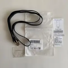 hashibami ハシバミ　レザーウェーブスマホストラップ　ブラック