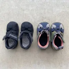 イフミーサンダル　ブラック14cmグレー14.5cm