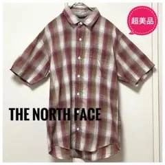 ★超美品★THE NORTH FACEザノースフェイスメンズ半袖チェックシャツS