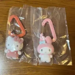 サンリオ　カラフルカラビナマスコットチャーム　ハローキティ　マイメロ　ガチャ