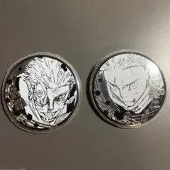 萌*読様 呪術廻戦 　シルバー缶バッジコレクション　虎杖　宿儺　2個セット