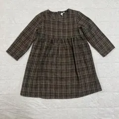 サマンサモスモスラーゴム　チェック柄ワンピース　Lサイズ　110〜120 秋冬