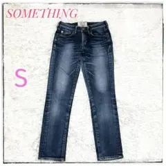 【Y2K・平成ギャル】SOMETHING デニムパンツ インディゴ ジーンズ　S
