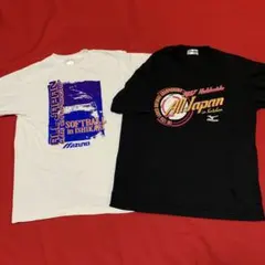 Mizuno ソフトボールTシャツ 2枚セット ホワイト ブラック　M＆L