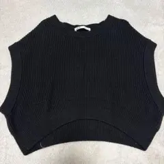 ZARA ブラック ニットベスト　冬春