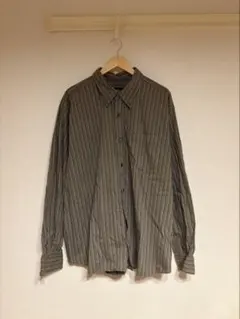 Eddie Bauer ストライプシャツ XXL ブラウン