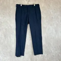 トゥモローランド ネイビー ウール混テーパードパンツ スラックス M-L相当のサムネイル