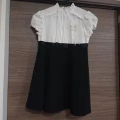 フォーマルワンピース白と黒 120センチ